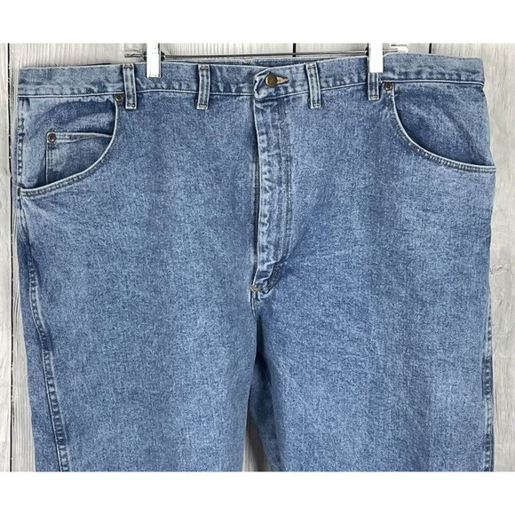 Wrangler Men's 48 x 30 Straight Leg Blue Jeans - Picture 3 of 9